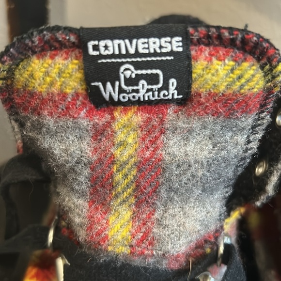 🍁 Converse Woolrich Plaid unisex sneakers 10.5m 12w - Picture 4 of 11
